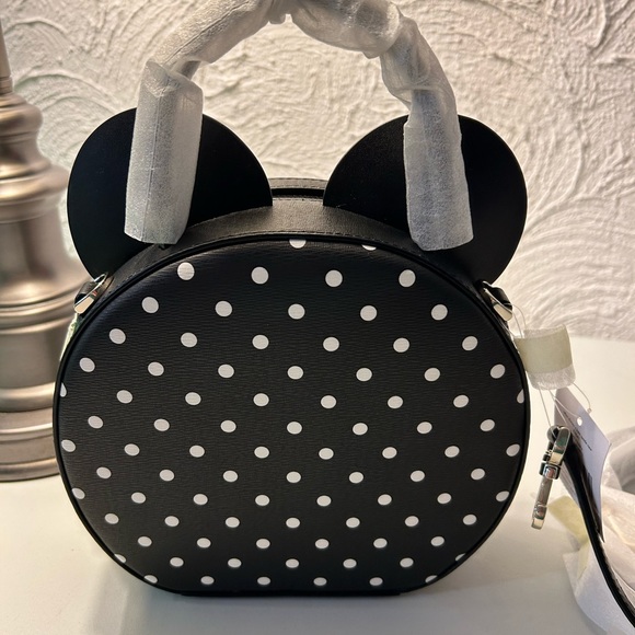 Disney x Kate Spade New York Minnie Mouse Crossbody Bag in Black Polka Dot - Picture 3 of 8